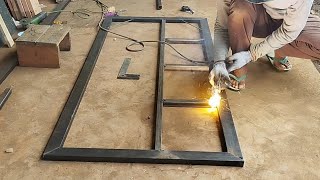 DIY iron make a sturdy iron door part 1 [upl. by Alekehs]