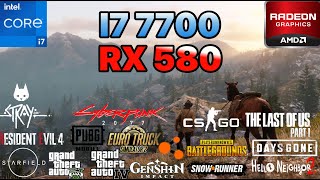 I7 7700 amp RX 580  TESTED IN 17 GAMES  IN 2024 [upl. by Sheri]