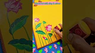 DIY Mural art  air dry clay  mirror art  wall decoration piece  traditional art design [upl. by Kancler]