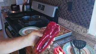 Stuffed giant marconi pepper recipe for dinner so delicious Aug 30 [upl. by Richela]