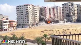 Video captures explosion as Israeli missile hits Gaza City [upl. by Ynagoham]