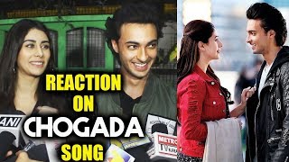 Loveratri  Aayush And Warina Reaction On CHOGADA Song Success  Garba Anthem Of The Year [upl. by Artaed]