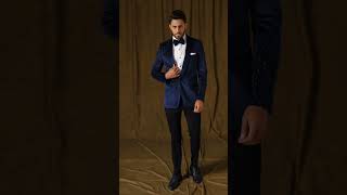 Latest Collection of Tuxedo Suit For Men  Stylist Designer Suit Blue Tuxedo Suit Embroidered Suit [upl. by Nimad]