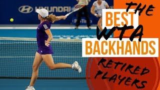 THE BEST WTA BACKHANDS RETIRED PLAYERS PART 1 Kim Clijsters Justine Henin Na li [upl. by Ejrog]