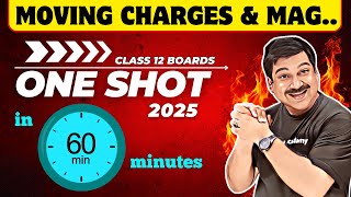 MOVING CHARGES amp MAGNETISM One Shot in 60 minutes👉NCERT Chapter 4 Class 12 Physics One shot [upl. by Acinorev]