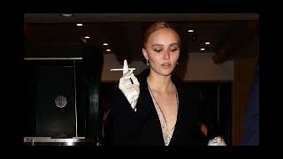 Lily Rose Depp puffs on a cigarette while supporting girlfriend 070 Shake at Petrichor premiere in L [upl. by Britte]