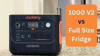 Fridge Test NEW Jackery Explorer 1000 V2 How long will it power my household refrigerator [upl. by Aneelad]