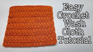 Quick Easy Crochet dishcloth  Crochet WashCloth For Beginner Tutorial  Bag O Day Crochet [upl. by Armahs698]