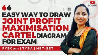 Easy Way to Draw Joint Profit Maximisation Cartel Diagram for Exam  Centralized Cartel Diagram [upl. by Nuj]