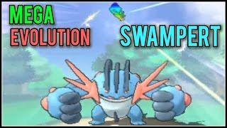 Mega Swampert Evolution  Pokemon Omega Ruby and Alpha Sapphire [upl. by Llehctim444]