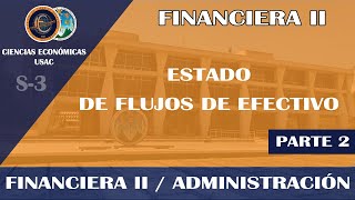 FINANCIERA II  ESTADO DE FLUJOS DE EFECTIVO 2  ECONÓMICAS USAC [upl. by Idnarb]