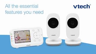 VTech VM32522 Digital Video Baby Monitor with 2 Cameras and Automatic Night Vision [upl. by Asyla84]