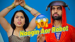 Robot Aor Naagin 🤖🐍😱😂  Mohit Pandey shorts funny trending [upl. by Ytsirk906]