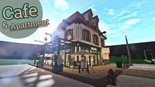 Cafe amp Apartment  House Build  Bloxburg Roblox [upl. by Aldin368]