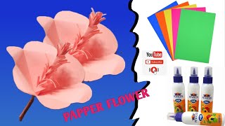 Papper flower making Colour papper se kaise phool banaye Best papper flower making [upl. by Aronle449]