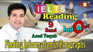 IELTS Reading Inside Out  Finding Information in Paragraphs  Asad Yaqub  Part 04 [upl. by Akinnej]