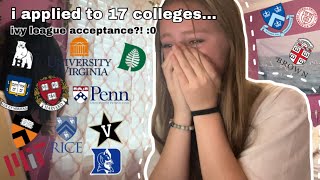 COLLEGE DECISION REACTIONS 2023 8 IVIES T20s MIT UVA no UCs lol  dream school acceptance [upl. by Warton497]