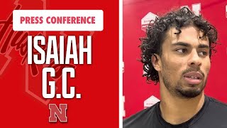 Nebraska football WR Isaiah GarciaCastaneda Tuesday press conference I HuskerOnline I GBR [upl. by Rramed620]