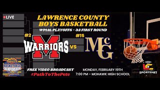 2 Mohawk Warriors vs 15 McGuffey Highlanders  Boys Basketball  WPIAL 3A First Rd Feb 19 2024 [upl. by Siramad]