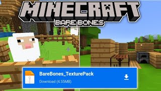 BARE BONES TEXTURE PACK  MCPE 118119 [upl. by Natsud]