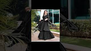 trending black color sharara dress 2024 ll anjum official [upl. by Mharg]