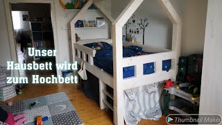 Hausbett wird zum HochbettKinderzimmerJungs [upl. by Amees298]