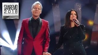 Sanremo 2018  Il magico duetto di Claudio Baglioni e Laura Pausini [upl. by Nerraf597]