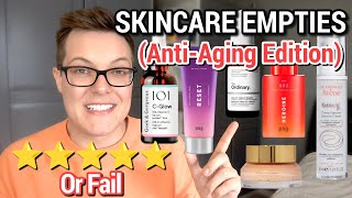 ANTIAGING SKINCARE EMPTIES 2023  Holy Grails and Fails EXPOSED [upl. by Terena]