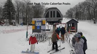 East Peak Triple At Caberfae Peaks [upl. by Llenod]