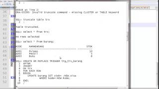 Melakukan Update Stok Barang Otomatis dengan Trigger pada Oracle PLSQL [upl. by Nage836]