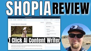 Shopia Review 1 Click 2000 Work Blog Post AI Writer [upl. by Nassir]