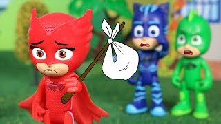 PJ Masks toys in English 1 ⚡ Owelette leaves the PJ Masks [upl. by Remos]