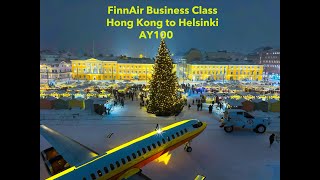 Finnair Business Class from Hong Kong to Helsinki  AY100 [upl. by Lunette]