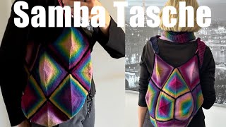 Samba  Tasche aus Quadraten stricken  kostenlose Anleitung [upl. by Nuahsyar734]