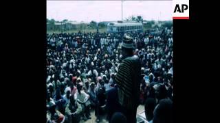 SYND 14 5 78 BISHOP ABEL MUZOREWA CAMPAIGNING IN GATOOMA [upl. by Oys]