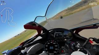 Eddie Fastest Lap  Thunderhill East CCW  2023 Kawasaki Ninja ZX4RR 021244 Dash [upl. by Araf]