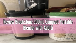 Review Brookstone 500mL Compact Portable Blender with Additional Lid for OntheGo Convenience  Per [upl. by Aileahcim320]