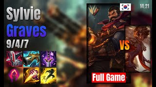 Sylvie Jungle Graves vs Taliyah lol KR solo rank Full Game 1421 [upl. by Ivah]