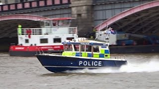 London Metropolitan Police Boat Responding [upl. by Goff]