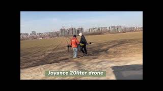 Joyance 20liter drone sprayer with 2 centrifugal nozzles 9 hectareshour spraying efficiency [upl. by Quincy]