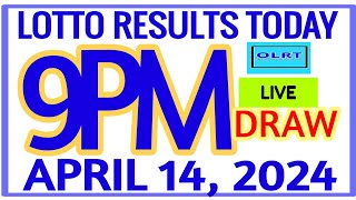 Lotto Results Today 9pm DRAW April 14 2024 swertres results [upl. by Meaghan]