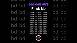 Can you find quotbbquot Find the ODD One Out  Numbers  Brain game [upl. by Agnesse]