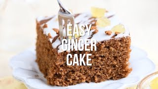 Easy Ginger Cake  Supergolden Bakes [upl. by Gilleod916]