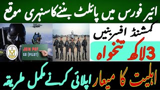 How to apply for PAF Jobs for Commisioned Officer as a GD Pilot  ISSB Jobs in Army  Pak Army Jobs [upl. by Ahtebat]