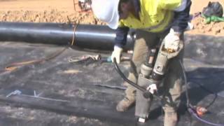 GDT Lining  HDPE Geomembrane Liner Install Process [upl. by Fabiano]