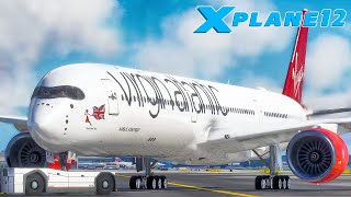 XPLANE 12  A3501000 VIRGIN ATLANTIC LONDONNEW YORK [upl. by Sofer]