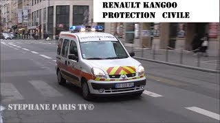 Renault Kangoo protection civile en urgence dans Paris [upl. by Enetsuj]