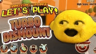 Annoying Orange Lets Play  Turbo Dismount With Grandpa Lemon [upl. by Sofie]