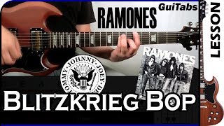 How to play BLITZKRIEG BOP 👽  Ramones  GUITAR Lesson 🎸  GuiTabs 105 [upl. by Malamut768]