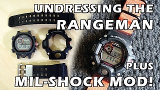 Removing Straps amp Bezel from GW9400 Rangeman amp fit GShock Strap Adaptors  Perth WAtch Suppl 14 [upl. by Loats578]